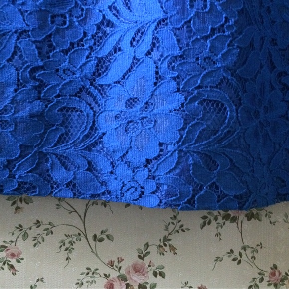 JCrew Blue Floral Lace Shift Dress - Picture 6 of 8